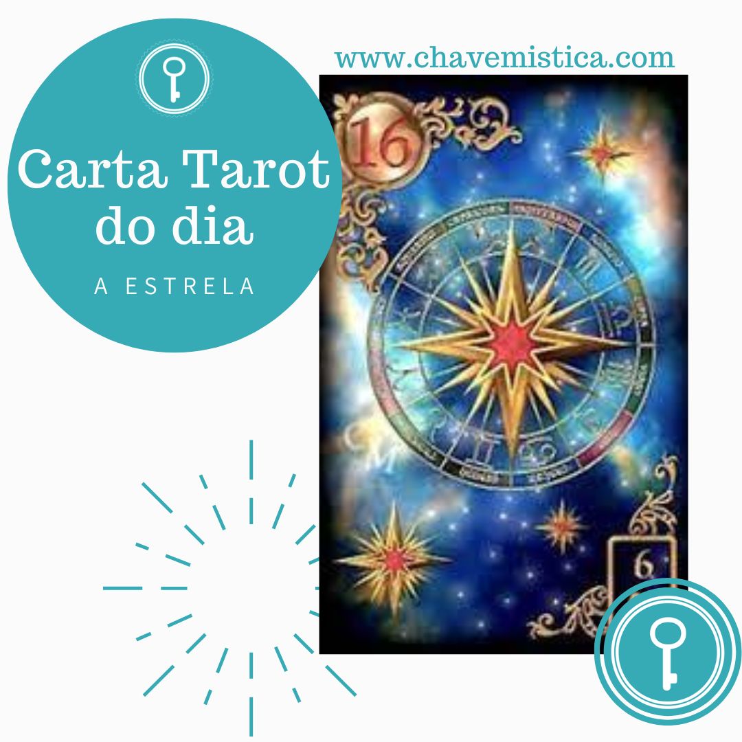 Carta tarot do dia Insta a estrela Chave Baú Místico