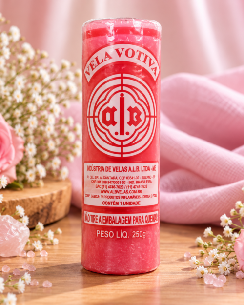 Vela 7 dias Rosa Votiva