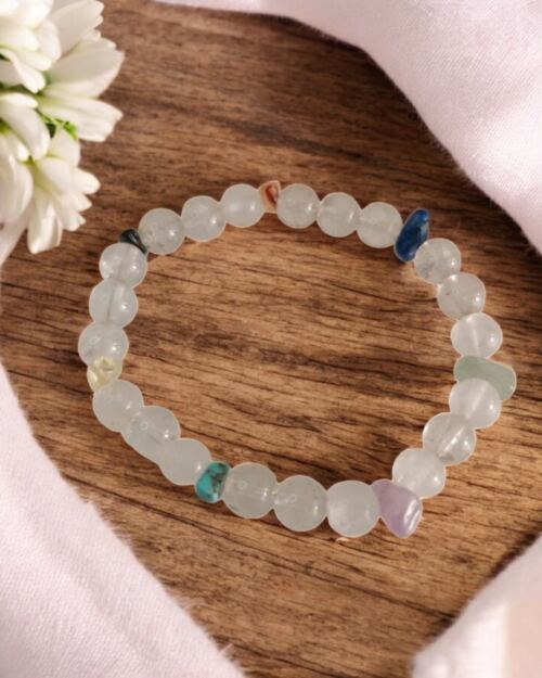 Pulseira Pedras 7 Chakras contas de Cristal