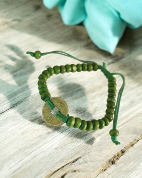 Pulseira Feng Shui Verde Lima